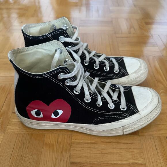 Converse CDG Play Chuck Taylor High Top Sneaker Size 7.5 Womens - Picture 4 of 10